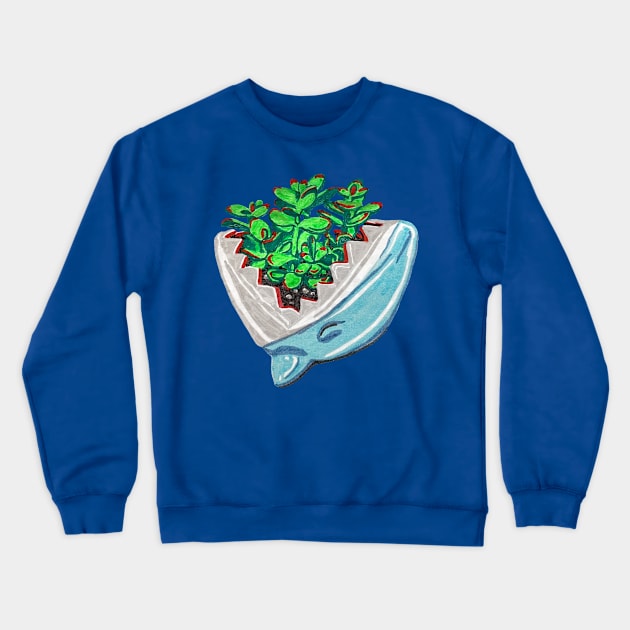 Shark Planter Crewneck Sweatshirt by RaLiz